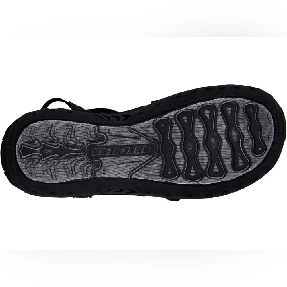 Skechers Women's Toe Ring Sandal, Black 8.5